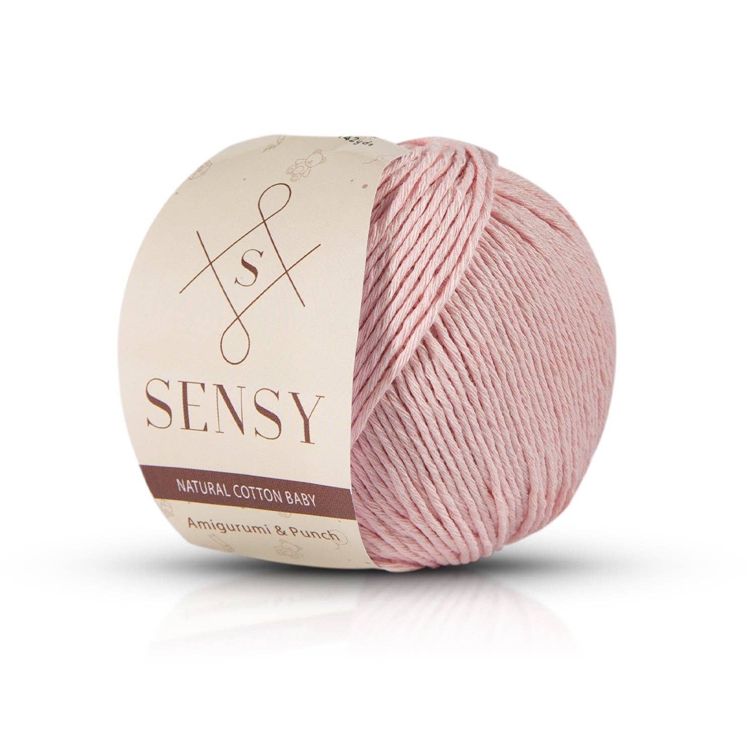 Sensy Premium Natural Baby Cotton 100% Cotton Yarn for Amigurumi Knitting and Crochet