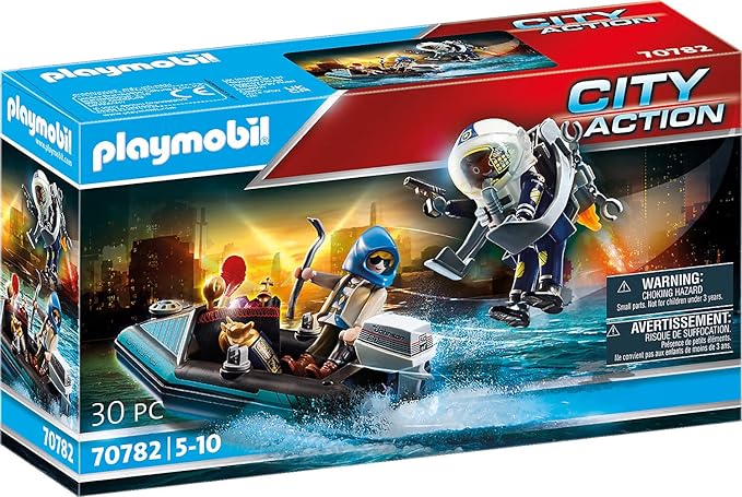 Playmobil Police Jet Pack with Boat