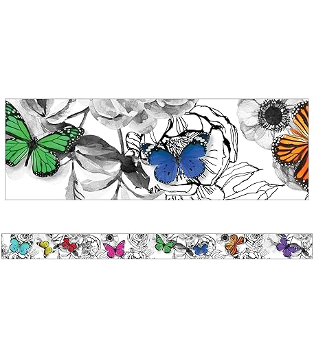 Woodland Whimsy Butterflies Border