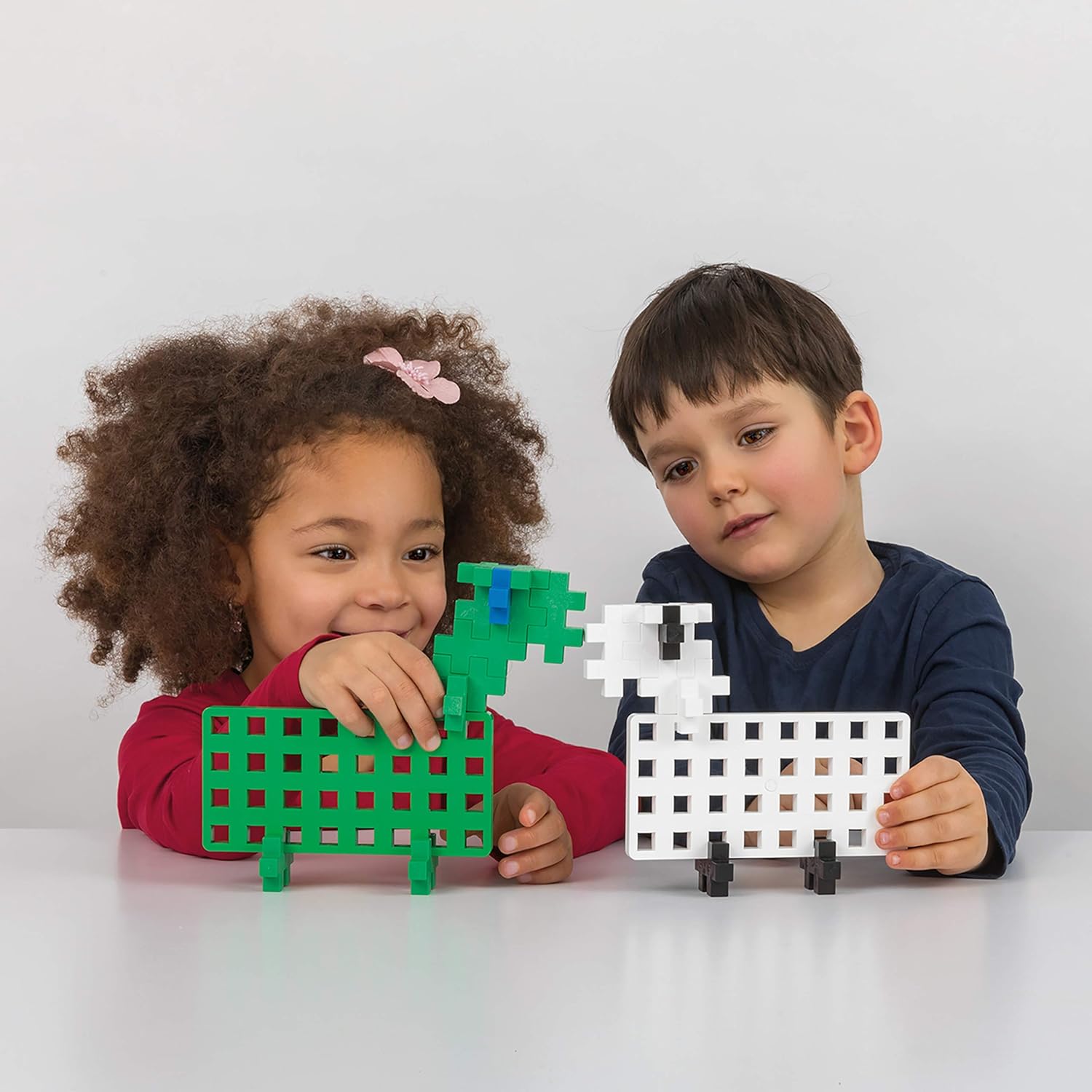 PLUS PLUS Green & White Big Baseplate Duo