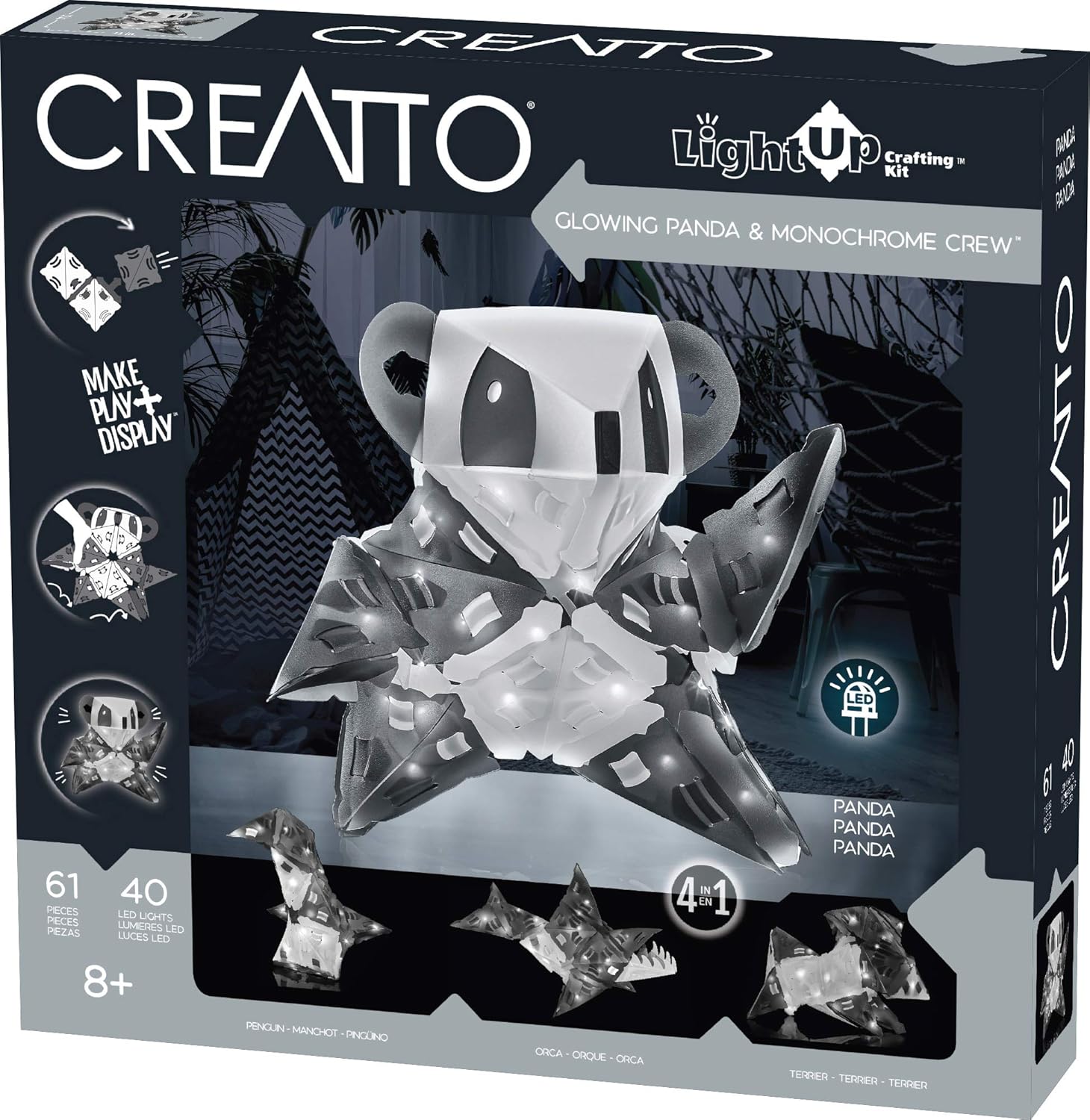 Creatto Glowing Panda & Monocrome Crew