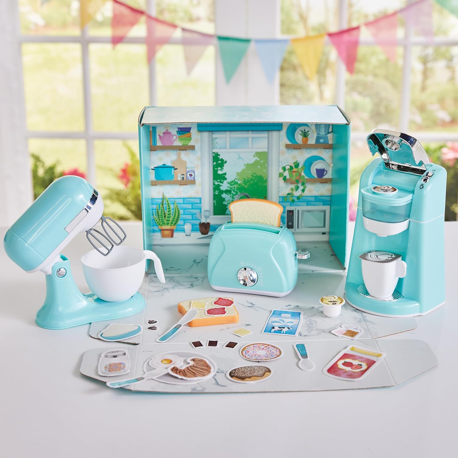 Kidoozie Trendy Kitchen Trio: Set of 3 Realistic Toy Kitchen Appliances