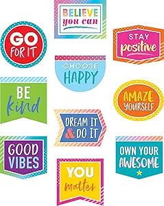 Colorful Vibes Positive Sayings Accents