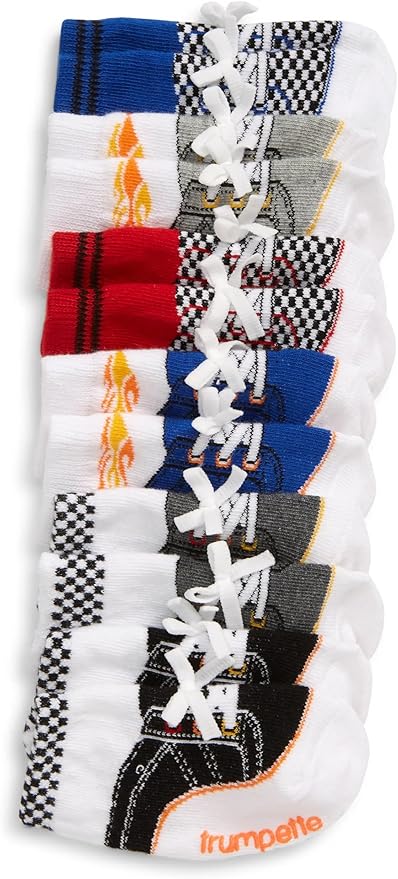 Trumpette Racer 6 Pairs of Baby Socks - Size 0-12 Months