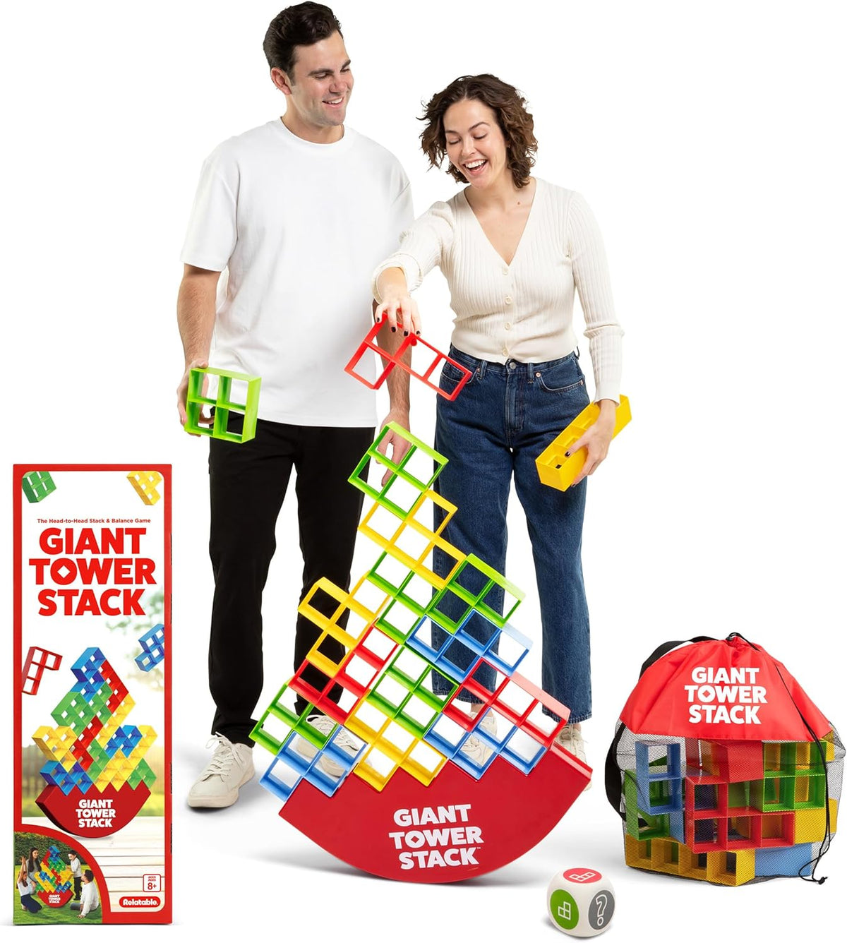 Giant Tower Stack - The Jumbo Block Balancing Game