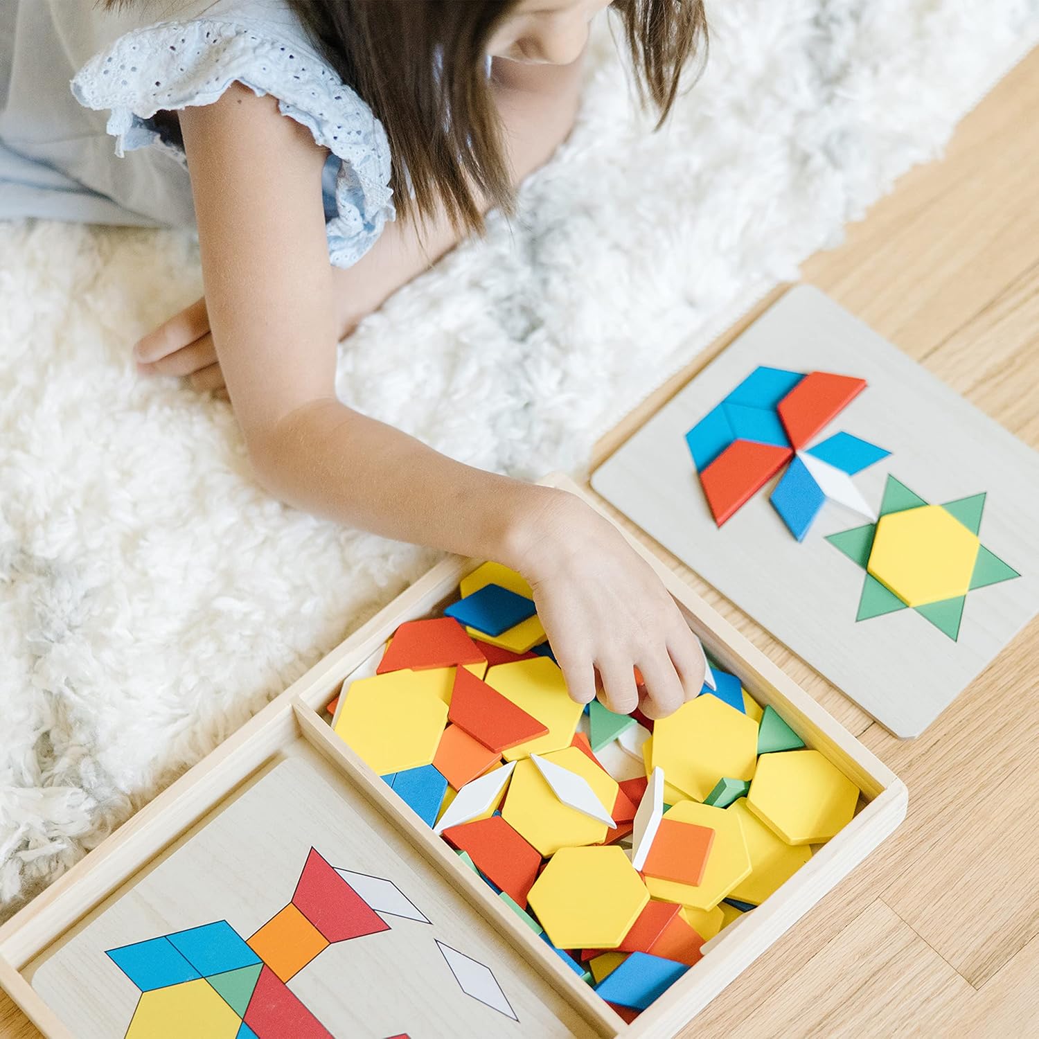 Melissa & Doug Pattern Blocks and Boards Classic Toy