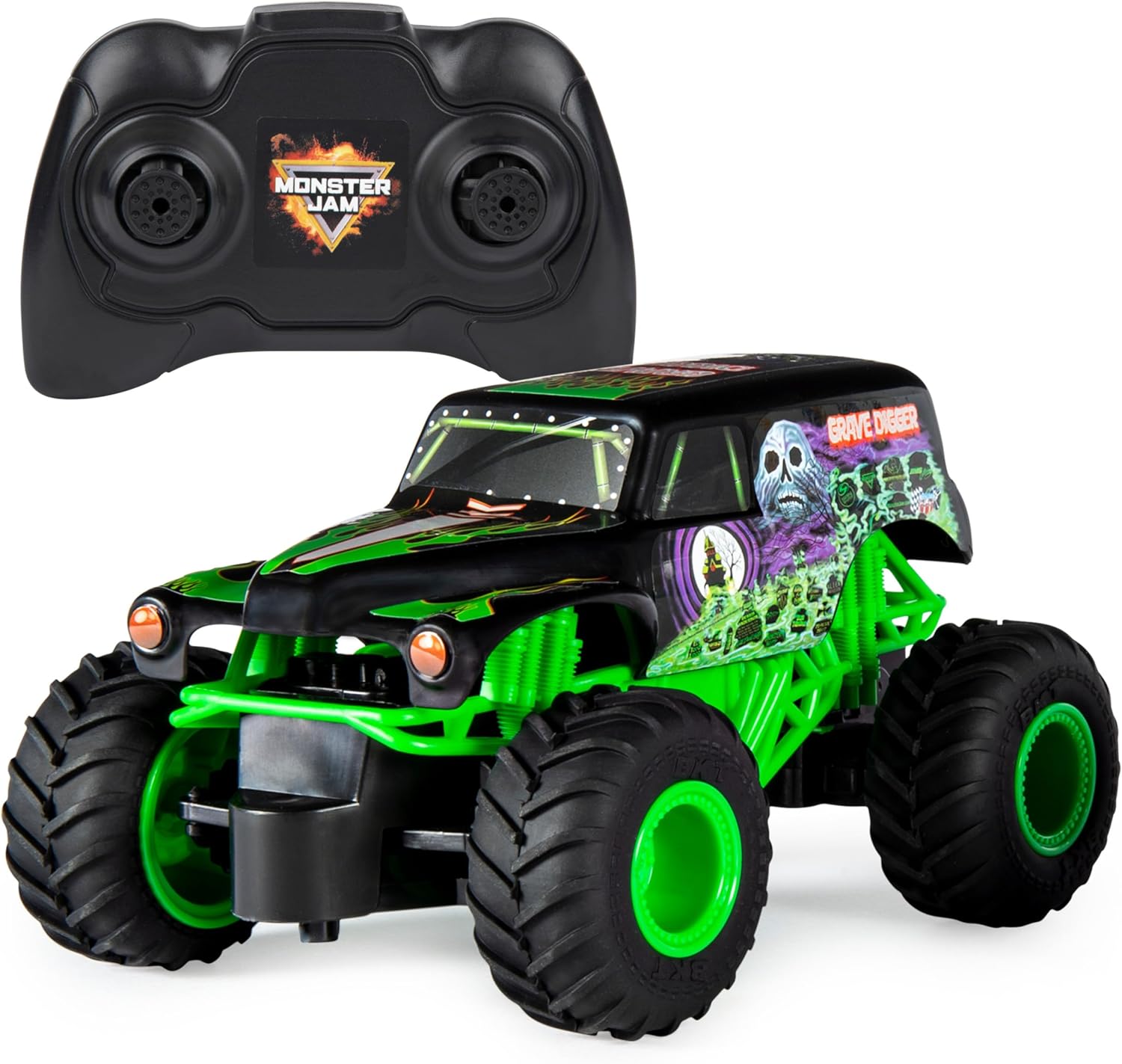Monster Jam, Official Grave Digger Remote Control Monster Truck, 1:24 Scale