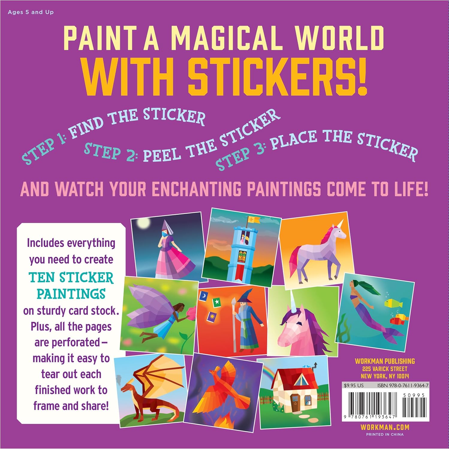 Paint By Sticker Kids - Unicorns & Magic