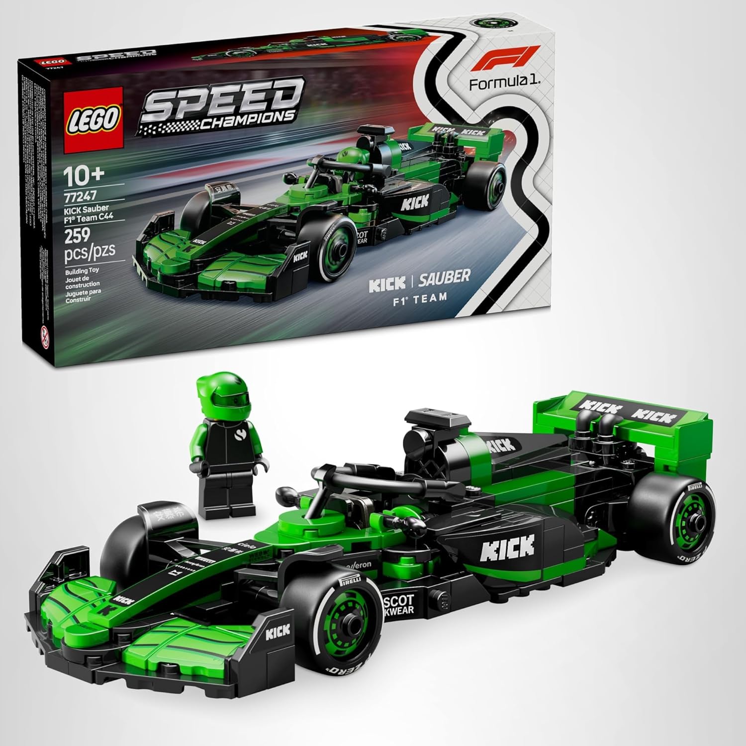LEGO Speed Champions Kick Sauber F1 Team C44 Race Car
