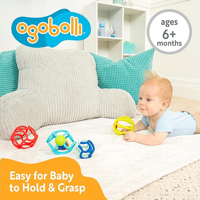 OgoBolli Gummi Teether Ring Tactile Sensory Ball