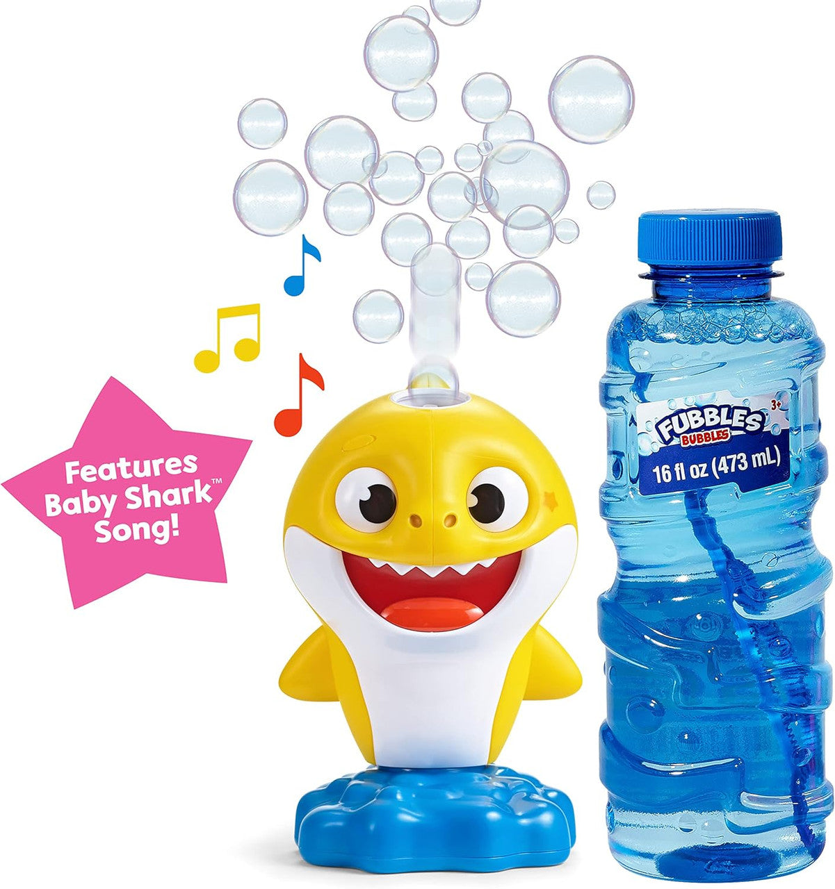 Fubbles Kids' Baby Shark Bubble And Sing Machine