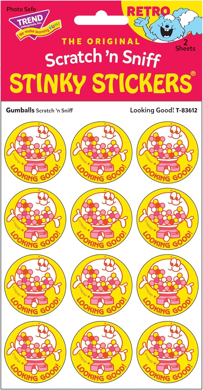 Retro Stinky Stickers - Gumballs/Looking Good