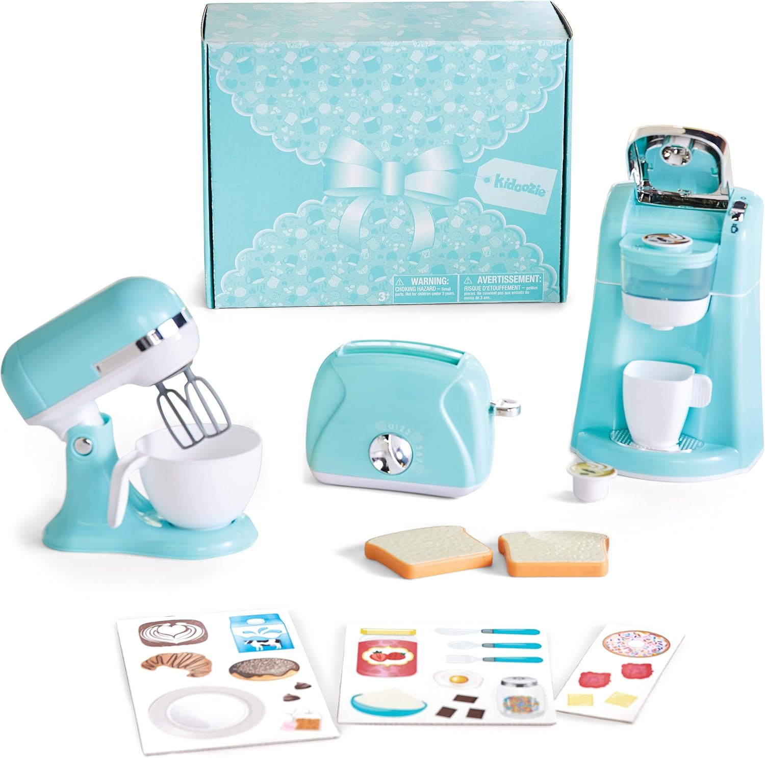 Kidoozie Trendy Kitchen Trio: Set of 3 Realistic Toy Kitchen Appliances