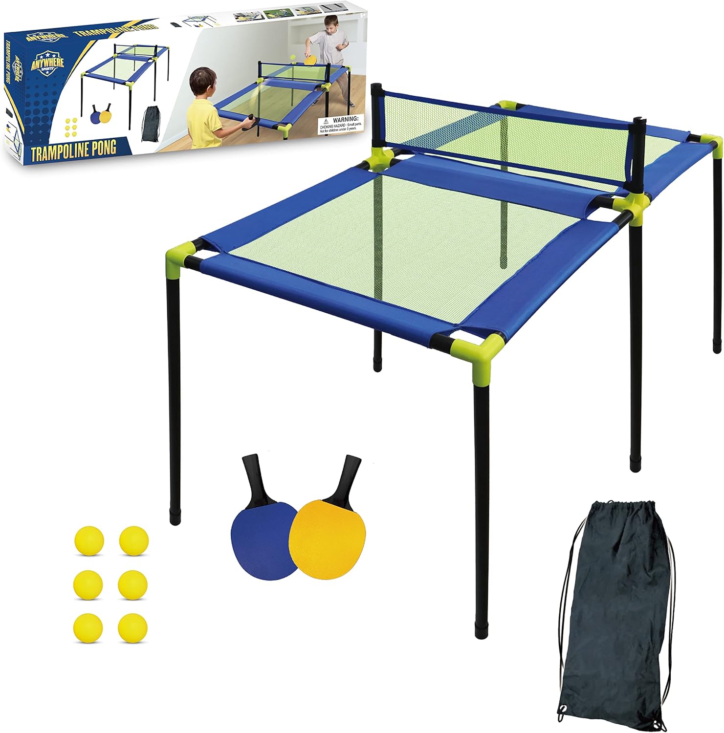 Anywhere Sports Portable Trampoline Ping Pong Table