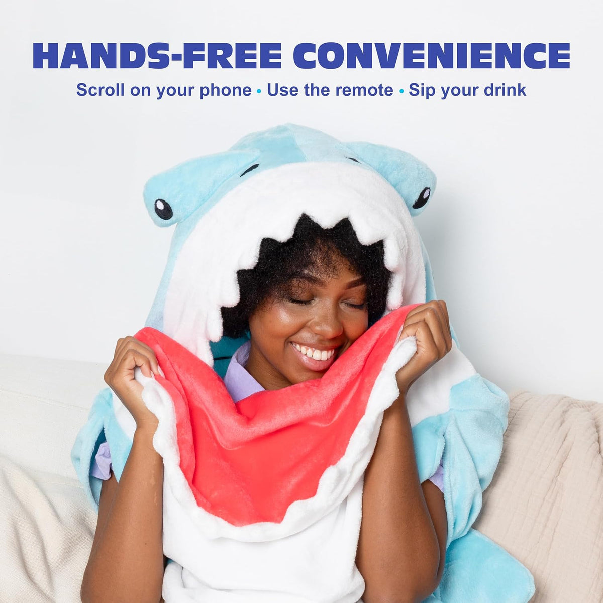 Cozy Hammerhead Shark Wearable Blanket