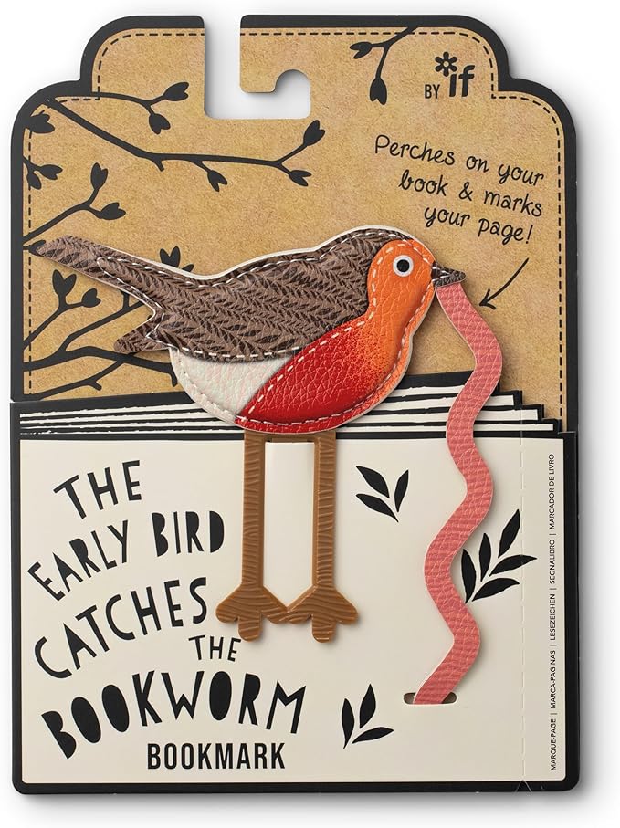 The Early Bird Catches the Bookworm Bookmark Robin
