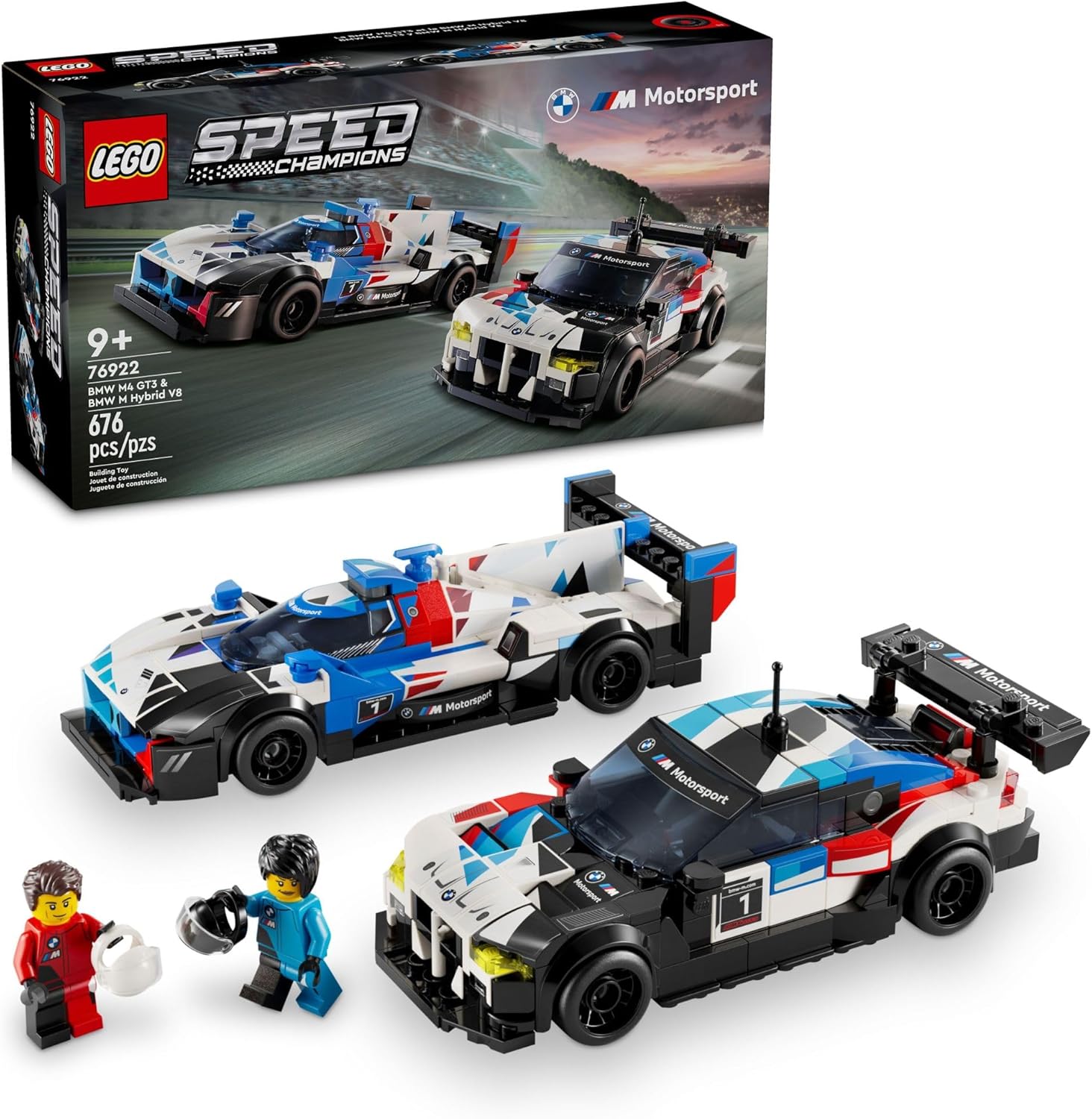 LEGO Speed Champions BMW M4 GT3 & BMW M Hybrid V8 Race Cars