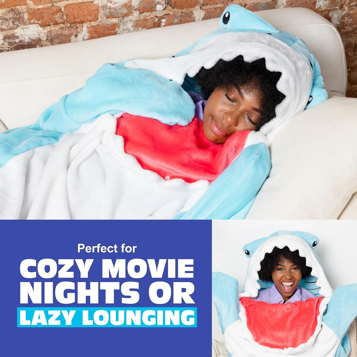 Cozy Hammerhead Shark Wearable Blanket
