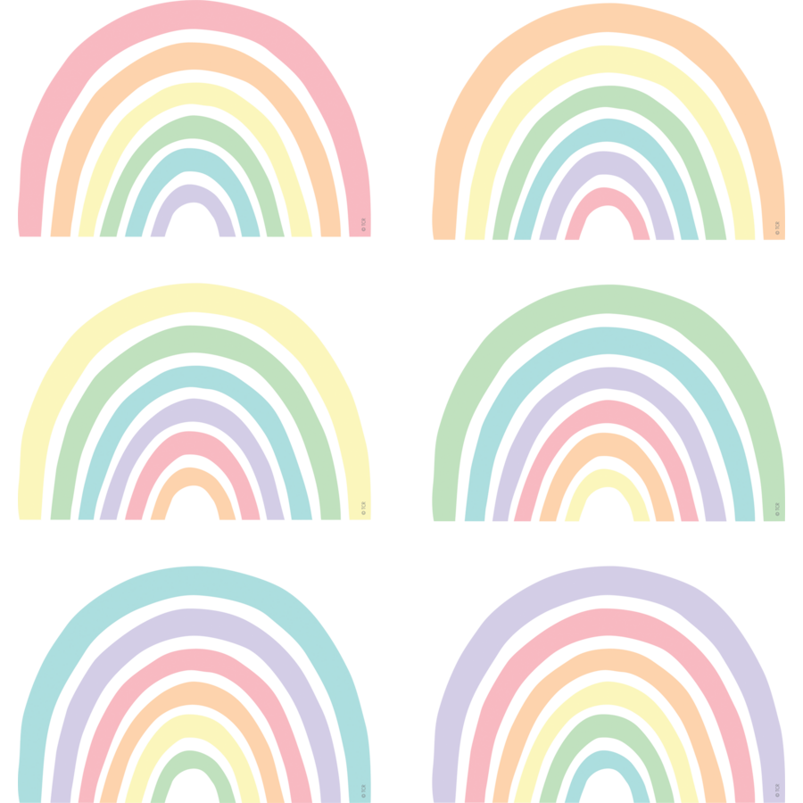 Pastel Pop Rainbows Accents