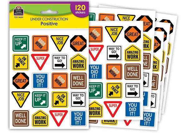 Under Construction Positive Stickers