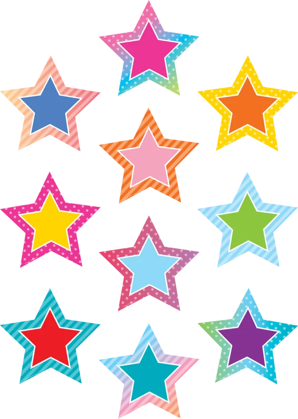 Colorful Vibes Stars Accents