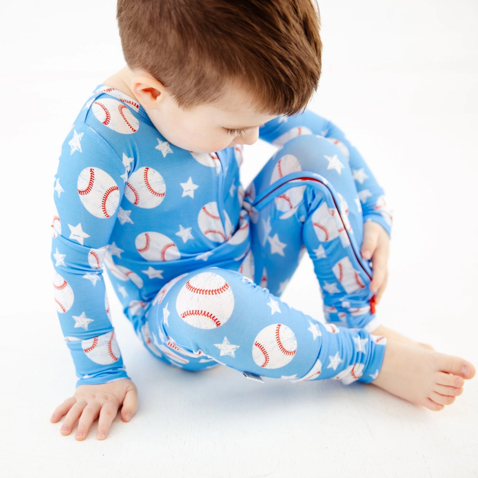 Stars & Strikes Convertible Zippered Footie