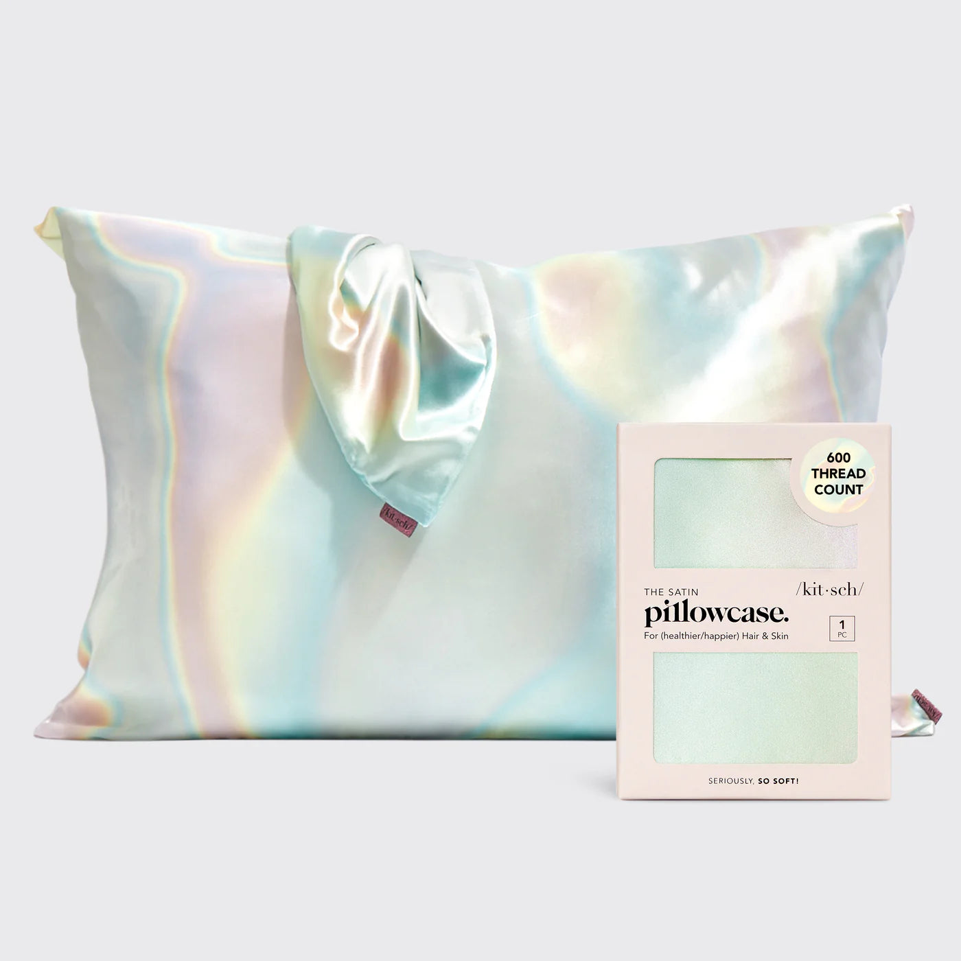 Kitsch Aura Print Satin Pillowcase