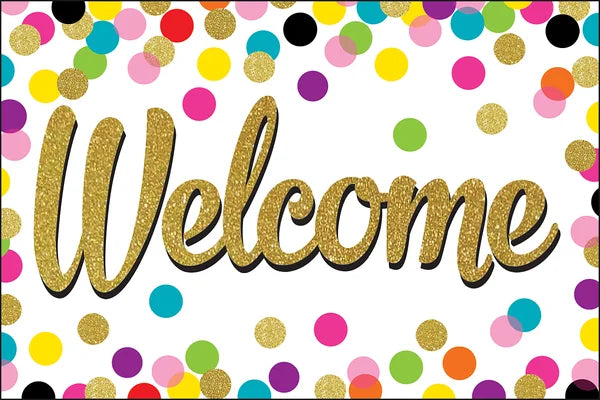 Confetti Welcome Postcards