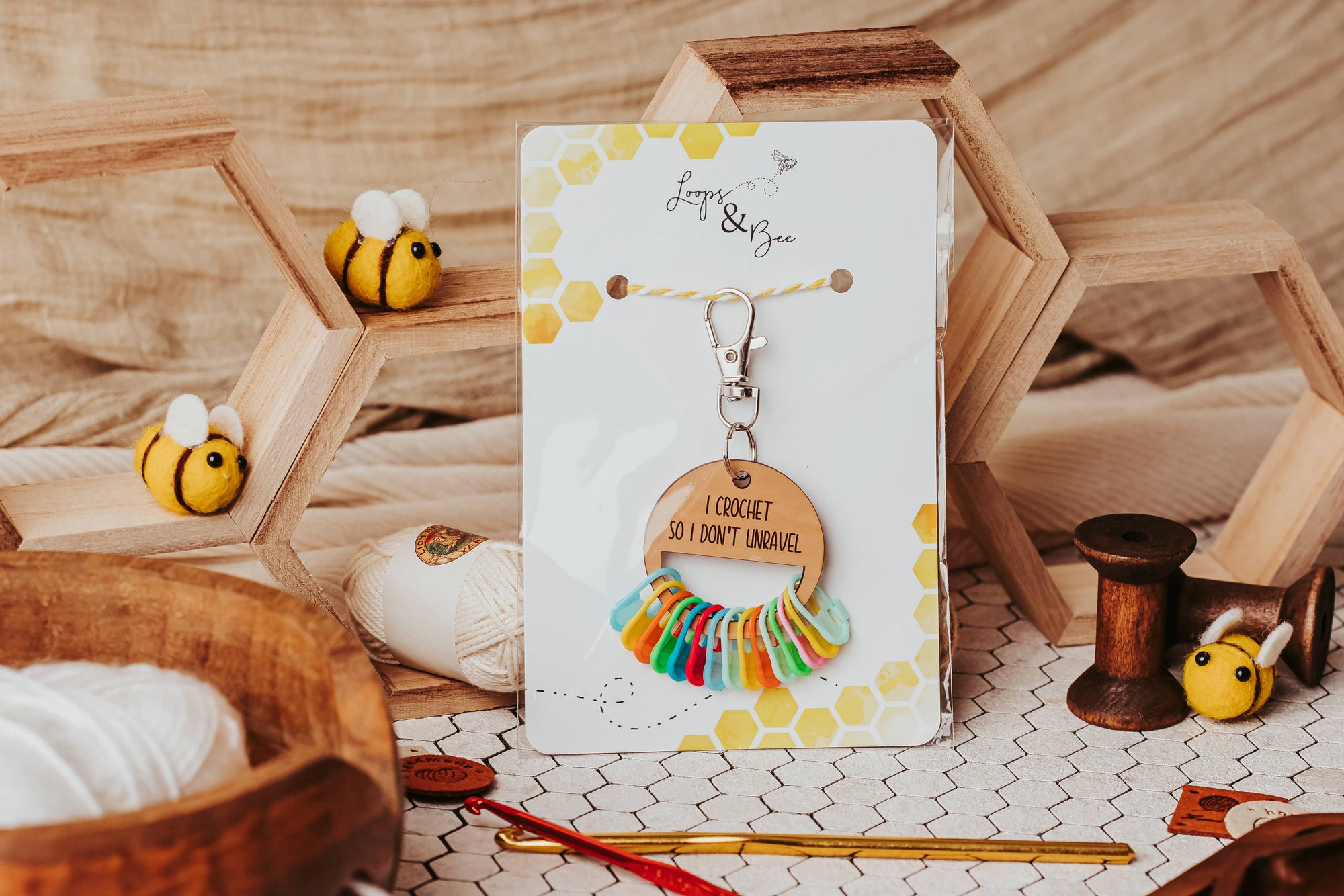 Stitch Marker Holder Keychain