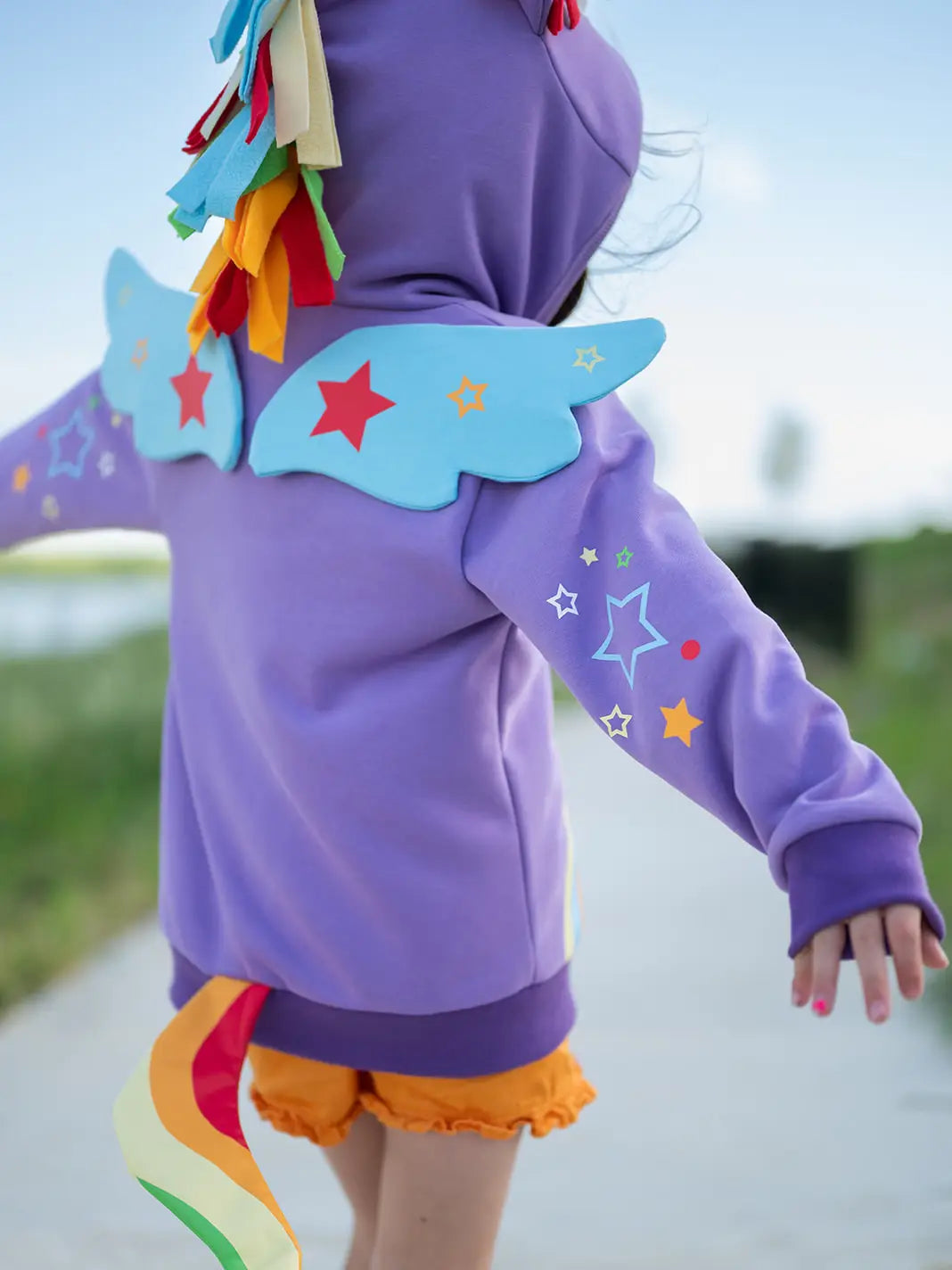 Purple Rainbow Unicorn 3D Toddler and Kids Hoodie