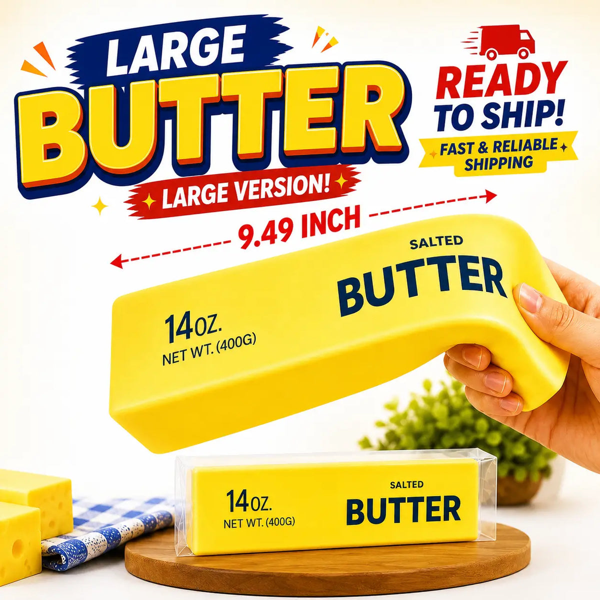Jumbo 9.49" Butter Squishy