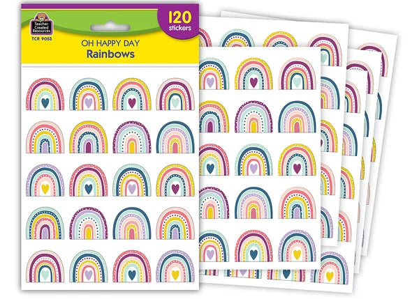 Oh Happy Day Rainbow Stickers
