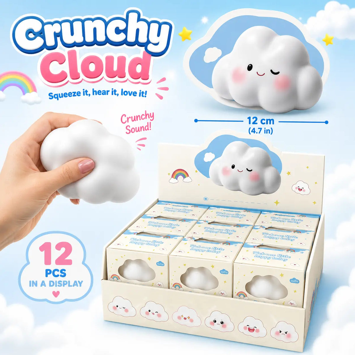 Crunchy Cloud ASMR Squishy Stress Toy
