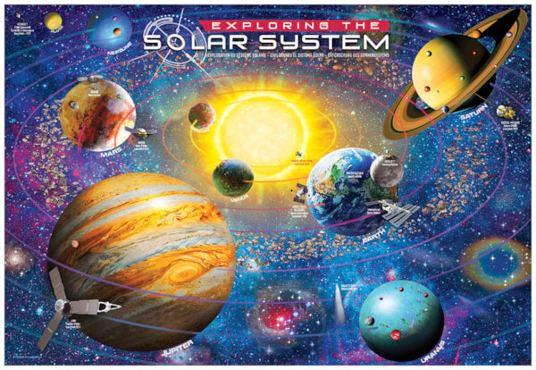 Eurographics The Solar System 100 Piece Puzzle in Lunch Bag