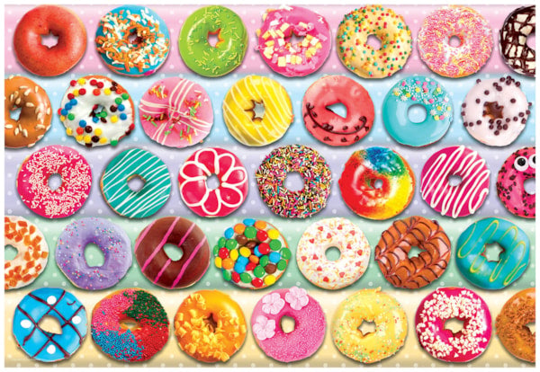 Eurographics Delightful Donuts 100 Piece Puzzle in Lunch Bag