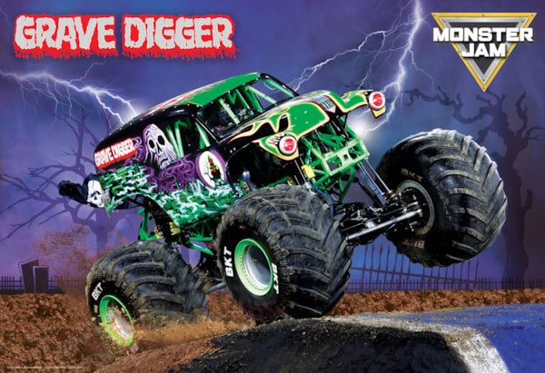 Eurographics Grave Digger Monster Jam 100 Piece Puzzle in Lunch Bag