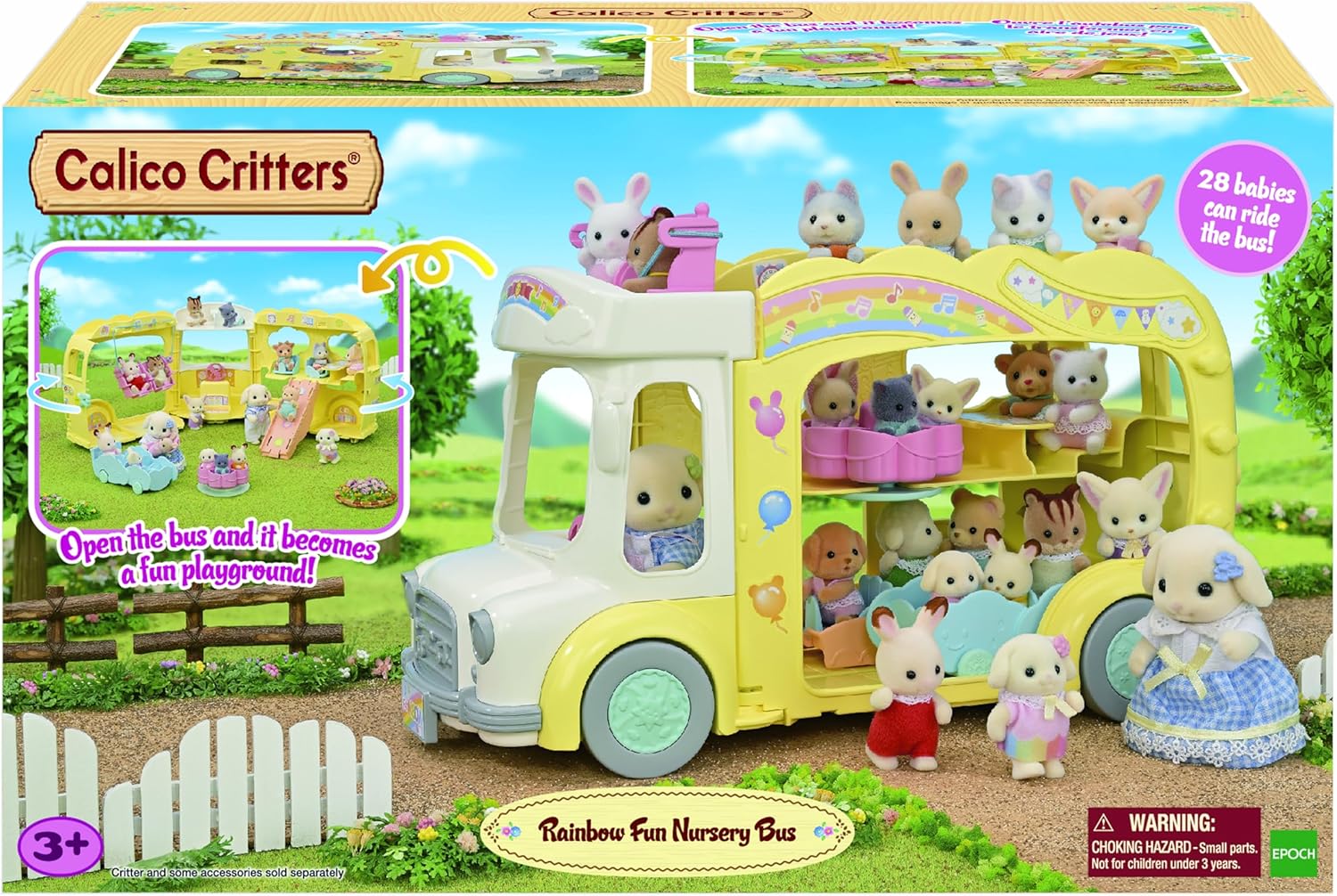 Calico Critters Rainbow Fun Nursery Bus