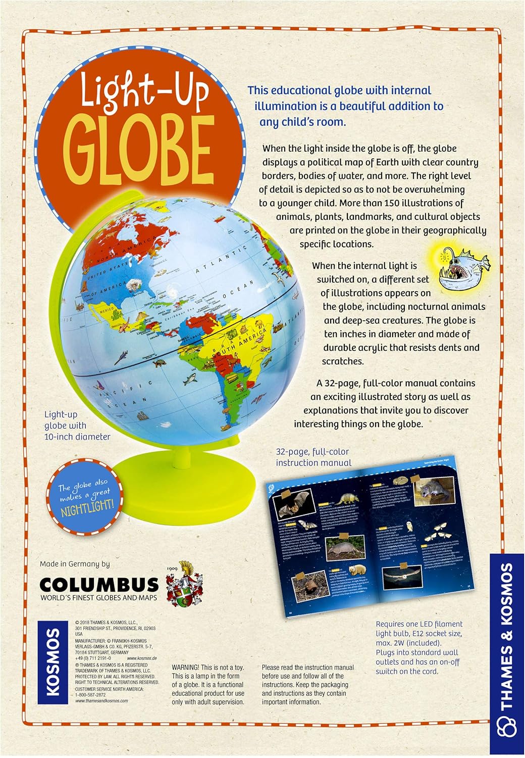 Kids First Light Up Globe