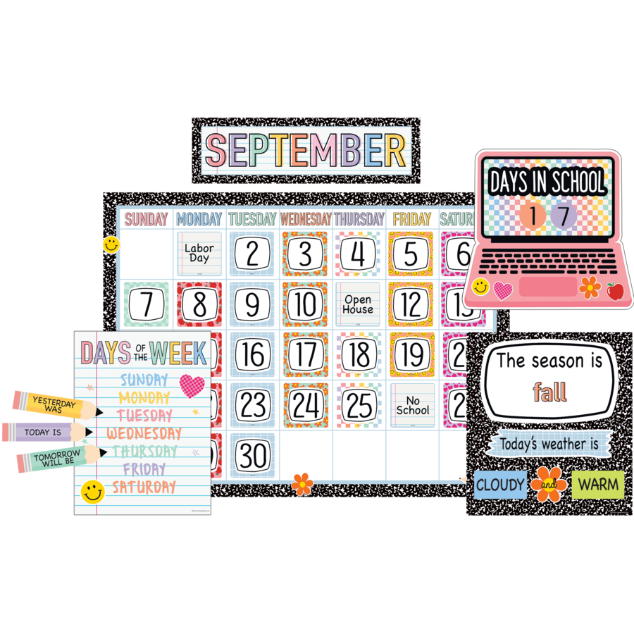 Cool for School Calendar Bulletin Board