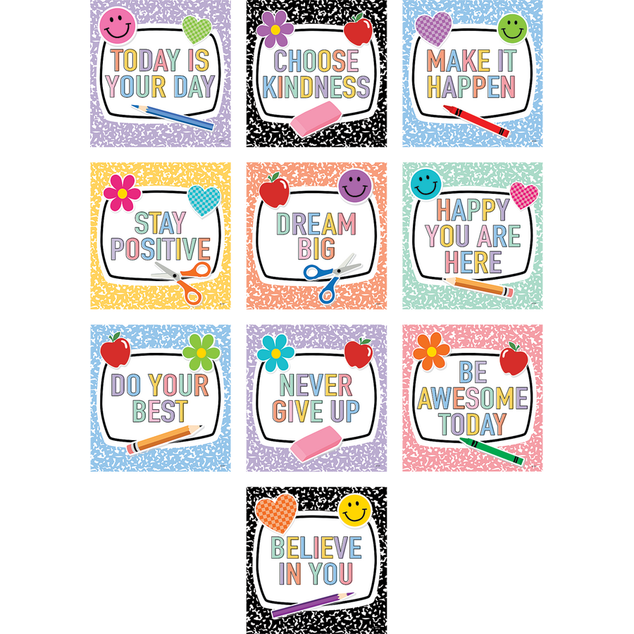 Cool for School Positive Sayings Accents