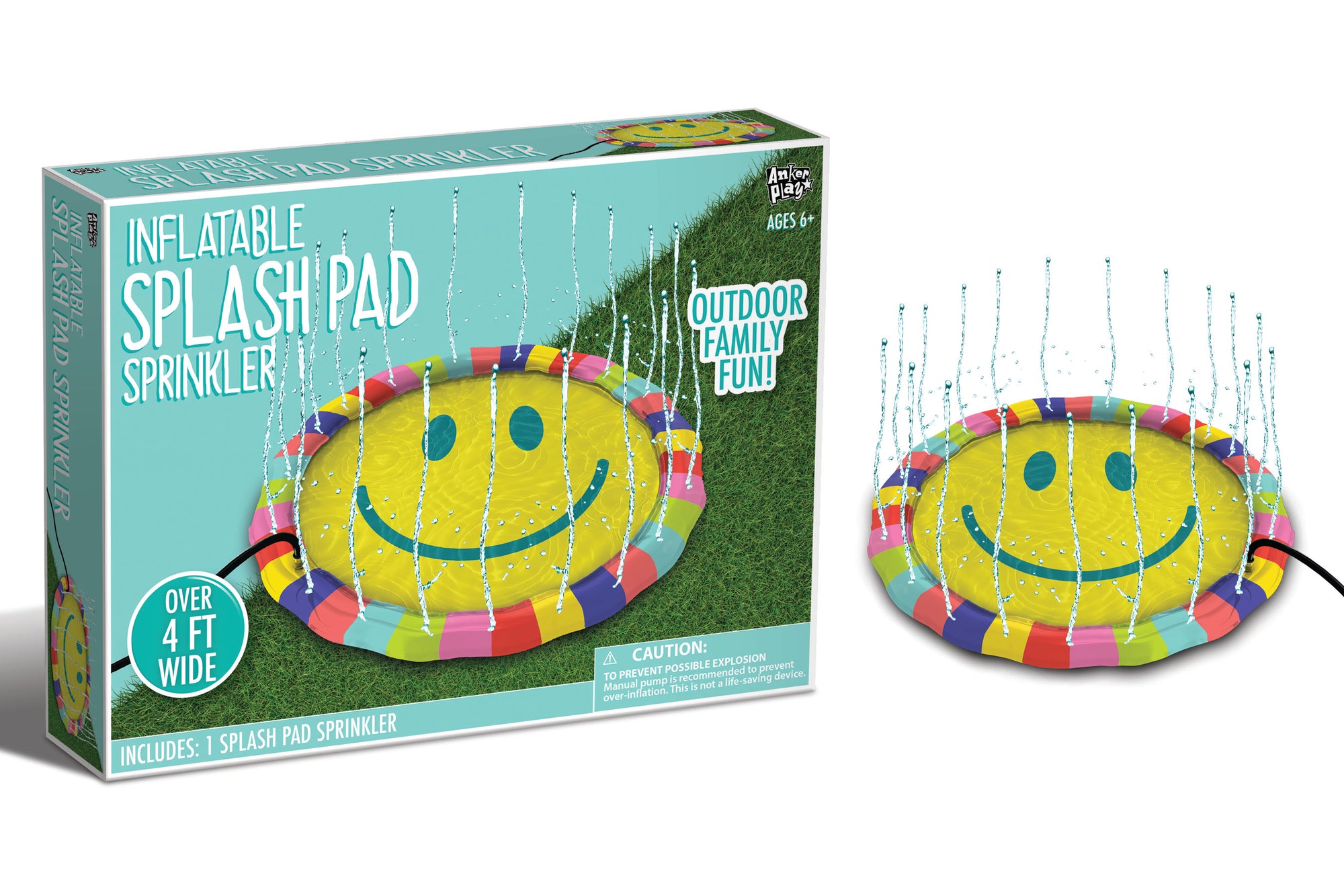 Inflatable Smiley Splash Pad Sprinkler