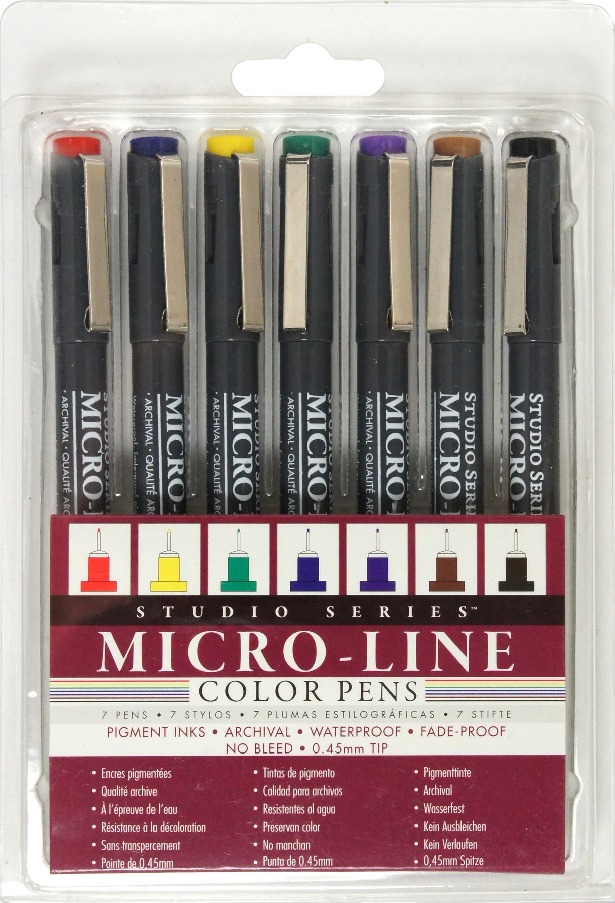 Set of 7 Studio Series Color Micro-Line Pen Set