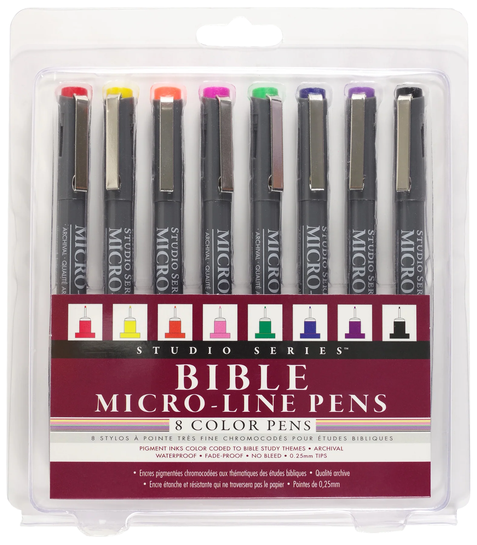 Set of 8 Studio Series Bible Micro-Line Color Pens
