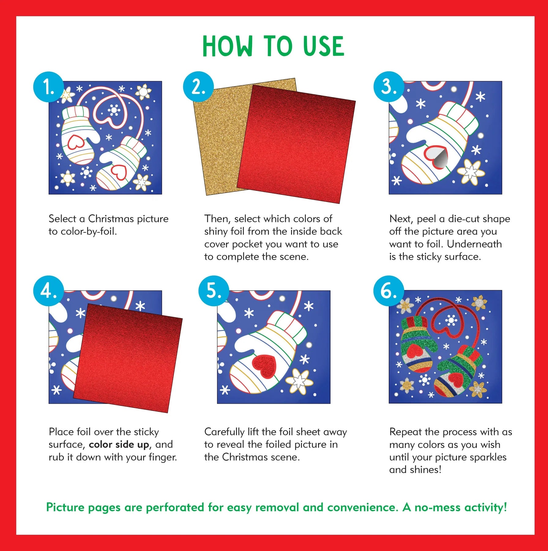 Color-By-Foil Sticker Book - Christmas