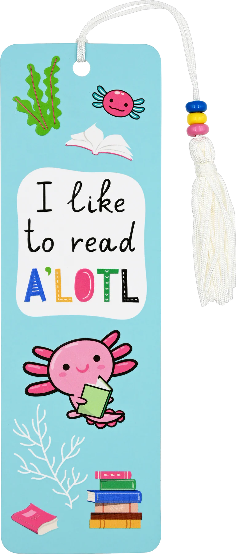 Axolotl Beaded Bookmark