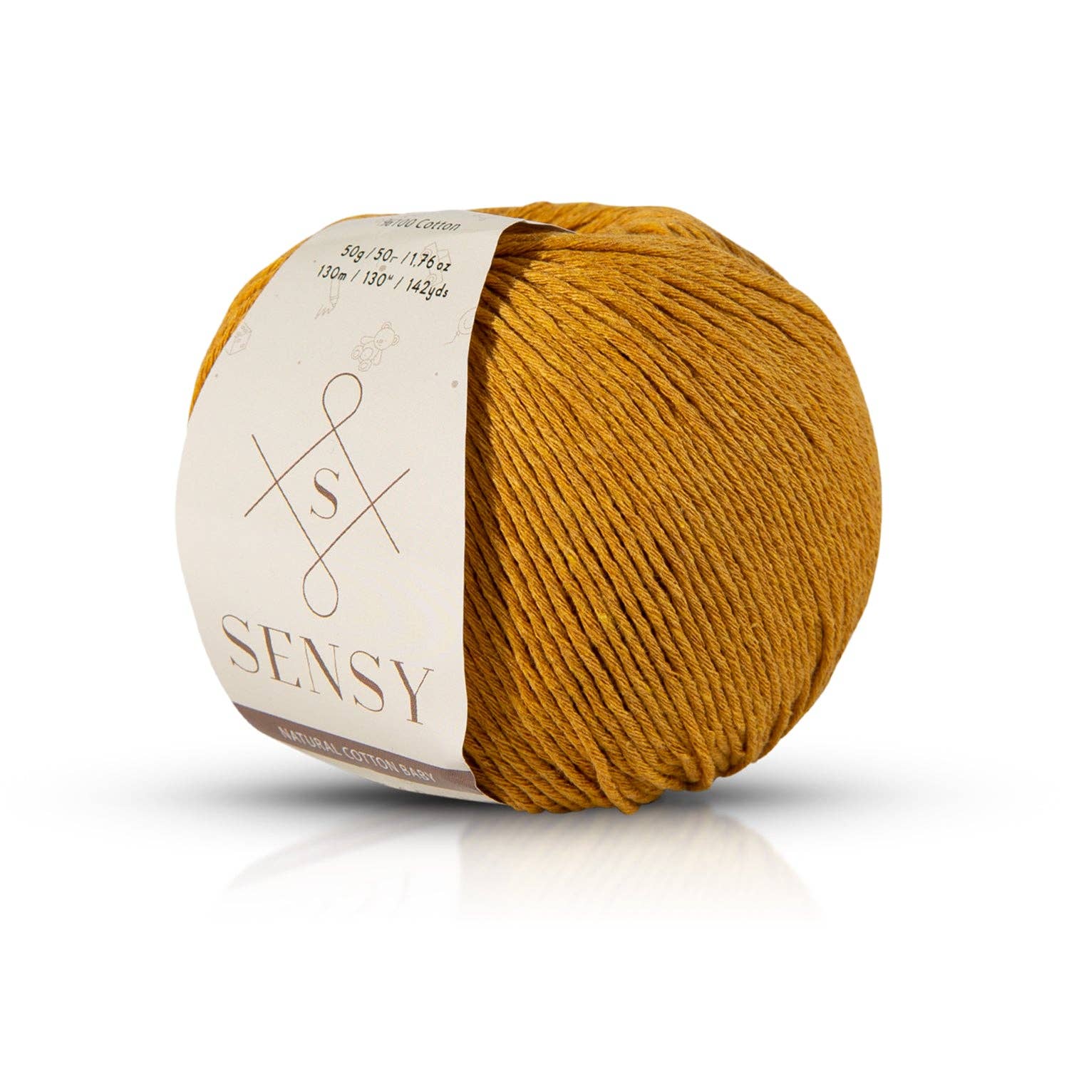 Sensy Premium Natural Baby Cotton 100% Cotton Yarn for Amigurumi Knitting and Crochet