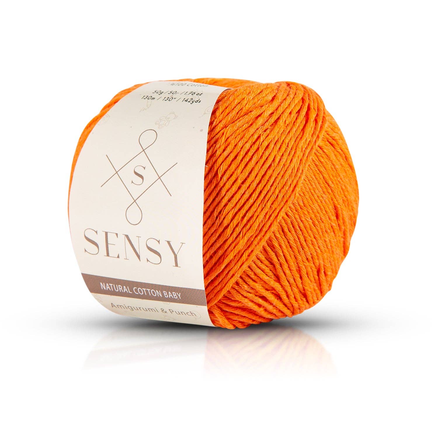 Sensy Premium Natural Baby Cotton 100% Cotton Yarn for Amigurumi Knitting and Crochet