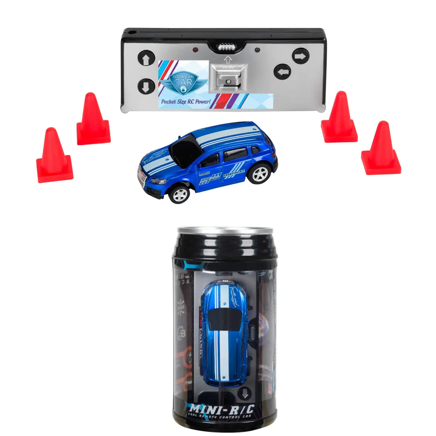 Soda Can Car Rc – Mini Remote Control Car W/ Pdq Shelf Tray