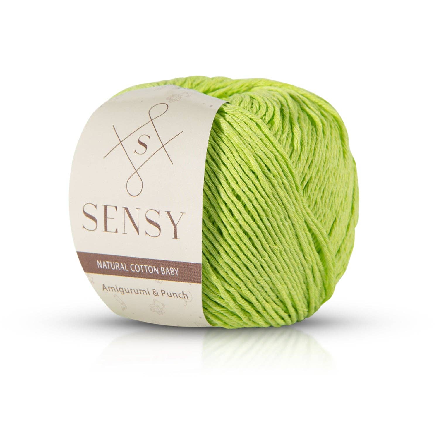 Sensy Premium Natural Baby Cotton 100% Cotton Yarn for Amigurumi Knitting and Crochet