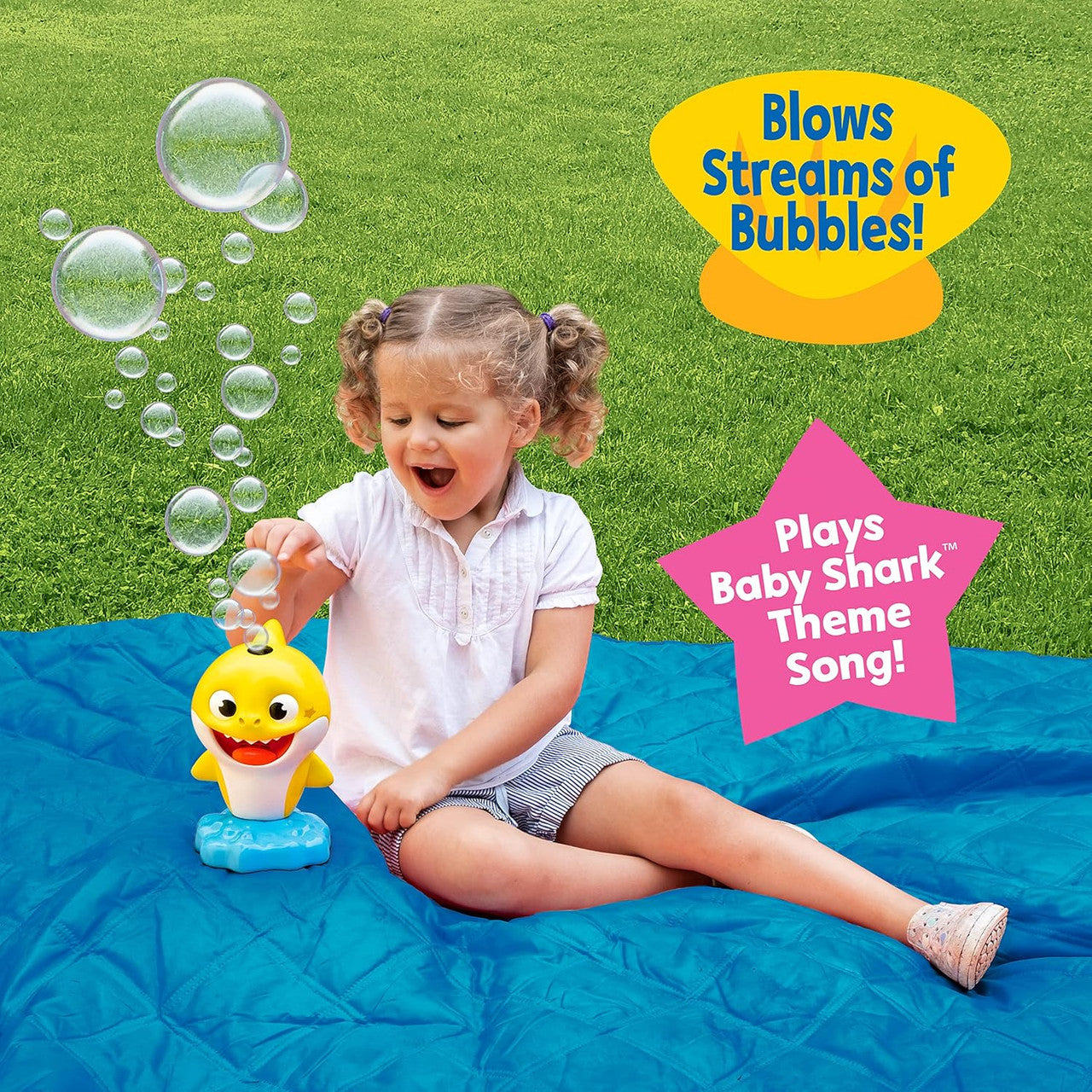 Fubbles Kids' Baby Shark Bubble And Sing Machine